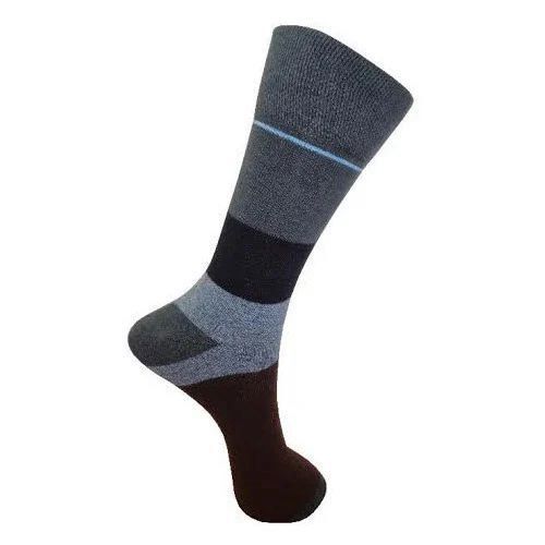 Unisex Designer Socks - Cotton Blend, Middle Elasticity, Grey and Black Printed | Odor-Resistant, Quick-Dry, Lightweight Feel, Reinforced Heel, Elastic Cuffs
