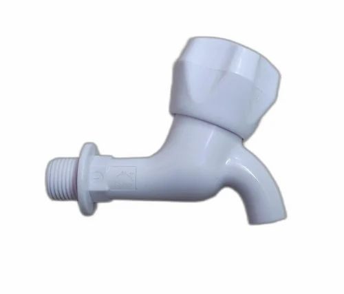 Wall Tap (W-2) - L 112 x W 52 x H 95MM, Modern Design in White | Highly Shiny Finish, Stylish & Durable, Round Handle, Easy to Install