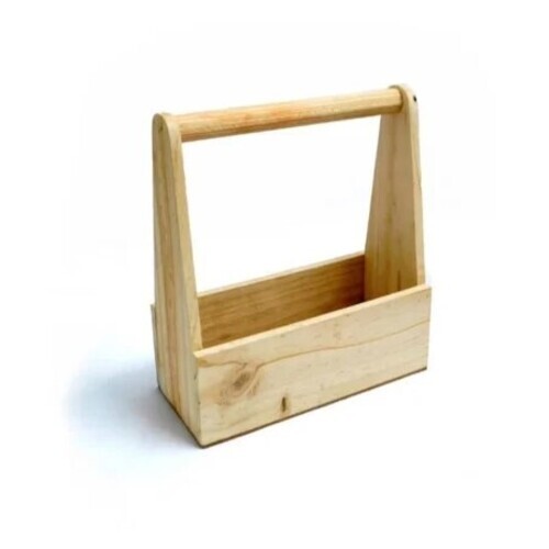 Wooden Flower Basket - 19 x 9 x 4 inches | Polished Finish, Eco-Friendly Brown Design
