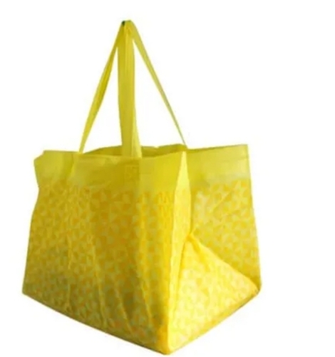 Yellow Printed Non Woven Bag - Eco-Friendly Material, 11 x 12 Inch, Attractive Colors | Durable, Lightweight, Customizable, Reusable, Tear-Resistant Fabric, Convenient Handles