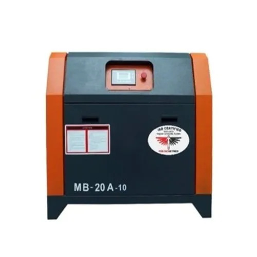 Screw Air Compressor - 10 HP, 300 ltr Air Tank Capacity, 7 bar Discharge Pressure | Air Cooled, Lubricated, 43 cfm Flow Rate, Industrial Use, Available in Red, Black, Blue, Yellow, Gray
