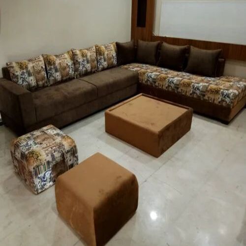 8 Seater Mango Wood L Shape Sofa Set