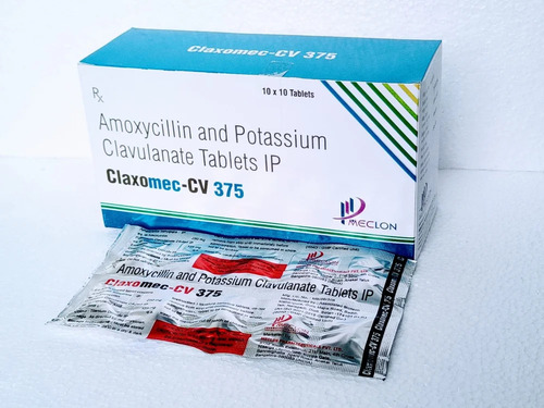Amoxycillin And Potassium Clavulanate Tablets - IP 375 mg | Medicine Grade, Prescription Required, For Hospital and Clinic Use
