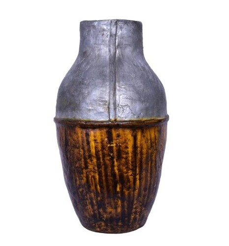 Colored Paper Mache Vase