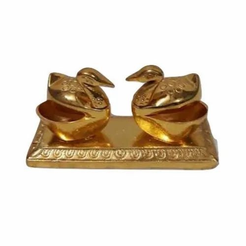 Decorative Brass Duck - Aluminium 1.5 Inch Width x 5 Inch Length Gold Plated | Easy to Clean Rust Proof Water Resistant Indian Style