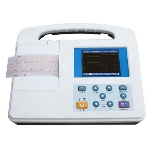 Digital Ecg Machine - 3 Channels, Automatic Mode | New Portable Plastic, White, Electric 220/380v, 50hz