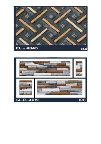 Elevation Wall Tiles - 1x1.5 Feet, Glossy Finish, 5-9 mm Thickness | Rustic, Non-Slip, Acid-Resistant, Wear-Resistant