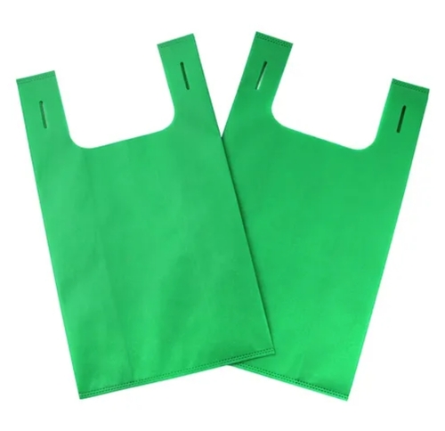 Eco-Friendly Non Woven U Cut Carry Bag - 8x10 Inches, Durable Tear-Resistant Fabric, Lightweight Design with Flexiloop Handles, Customizable Prints in Attractive Colors, Versatile and Reusable Choice