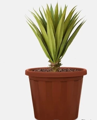 Plastic Nursery Pots - Round Shape, Plain Design - Red Color, Plastic Material, Ideal for Gardening