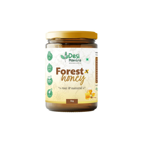 Raw Natural Forest Honey - 1 kg Pack | Unprocessed, Nutrient-Rich, Naturally Sourced, Unique Floral Flavors, High Antioxidant Content