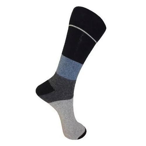 Stain Resistant Designer Socks - Cotton, Plus Size, Grey | Flexible Knit, Anti-static, Snug Fit, Quick Dry, Breathable, Easy Care, Versatile Style