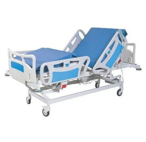 ICU Bed - 72 x 36 x 24 Inch, Stainless Steel Frame with Elevation on Both Sides, 150 Kg Load Capacity, Portable Design with 4 Castors