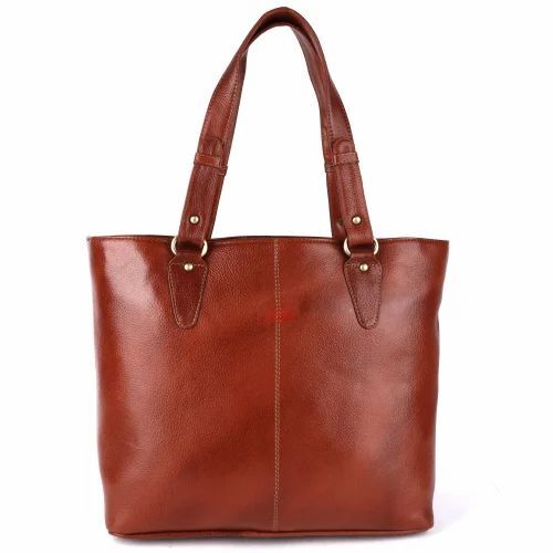 Tan Leather Tote Bag