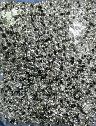 Plastic Beads - 10mm Round Metalized Dark Golden Super Golden Silver | Carved Design Lightweight Quality