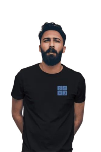 Black Plain T Shirt - Very Good Quality, Light Weight and Breathable Fabric | O-Neck, Short Sleeves, 100% Purity