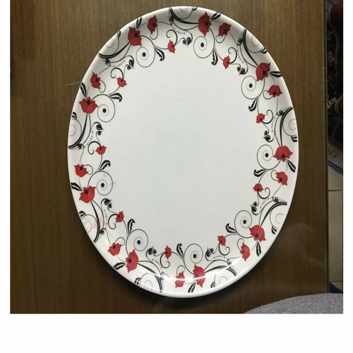 Buffet Plate - Customizable Size, Elegant Round Design | Optimum Functionality, Bright White Color, Made in India