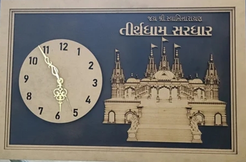 Clock With Temple Antique