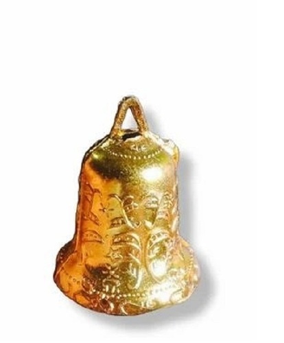 Diwali Decor Plastic Hanging Bells - Plastic 2 Inch to 4 Inch Size Golden/Silver/Copper Colors | Pack of 50 Decoration Bells