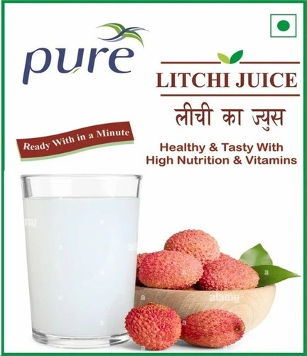 Instant Litchi Juice Powder - 1 Kg Pouch, Natural Flavour Premix with No Chemicals or Preservatives