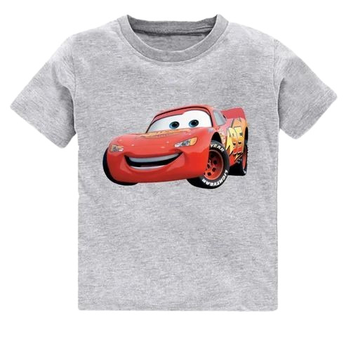 Kids Cotton T-Shirt - Medium Size Grey Color | Light Weight Breathable 100% Pure Fabric Short Sleeves Modern Printed Style for Boys Aged 8-12 Years
