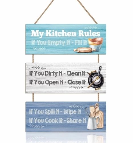 Kitchen Rules Wall Hanging