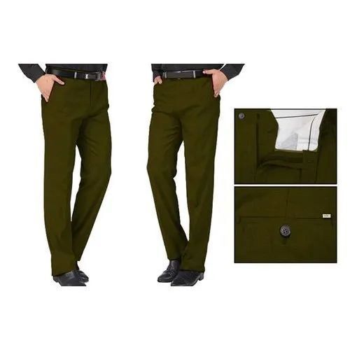 Men Brown Formal Trouser - Cotton Waist Size 28-40 | Slim Fit Comfortable Stretch Lined Waistband Crisp Tailoring Hidden Pockets Tapered Finish