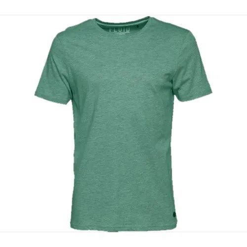 Men Plain Green T-Shirt - Cotton, Size S, XS, XXS, XL | O-Neck, Short Sleeves, Fun Slogans, Breathable Fabric, Cool Design, Playful Imagery