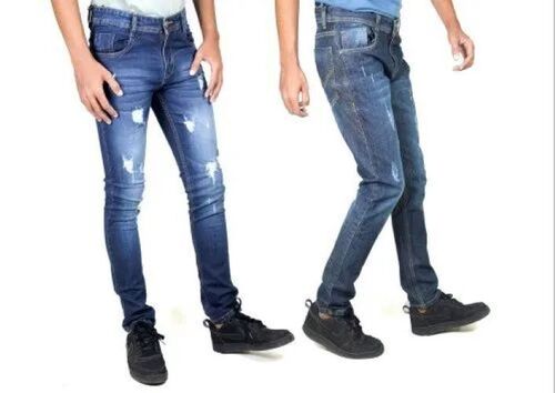 Men Stock Lot Denim Jeans - Slim-Leg Fit, Dark Wash Blue Tone, Clean Finish with Worn-In Feel | Comfort Fit, Cool Dry, Minimalist Design
