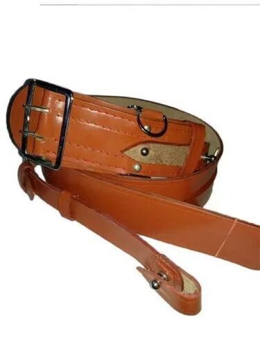 Mens Leather Cross Belt - PU Leather, 42 Inch Length, 1.75 Inch Width, Brown | Sturdy Stitching, Polished Hardware, Versatile Wear, Comfortable Fit, Timeless Look