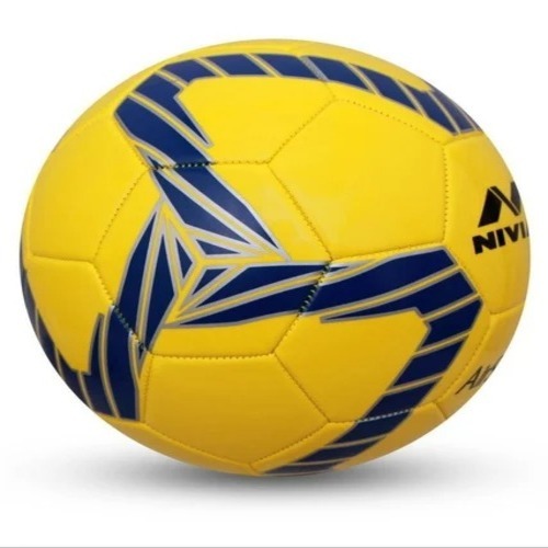 Nivia Airstrike Football - PVC Material, Standard Size, Yellow Color | Non Customized, Ideal for Sports Applications, New Condition