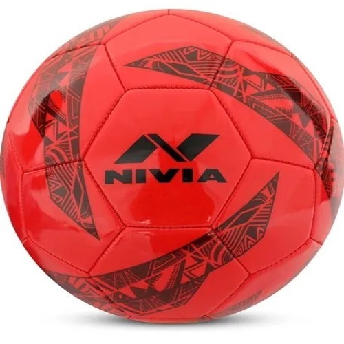 Nivia World Fest Football - Polyurethane Material, Standard Size, Red Color | Non-Customized Design for Football Sports Applications