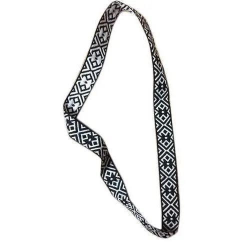 Premium Printed Jacquard Tape - 10mm Size, Black and White Color | Intricate Patterns, Vibrant Colors, Durable Weave, Soft Texture