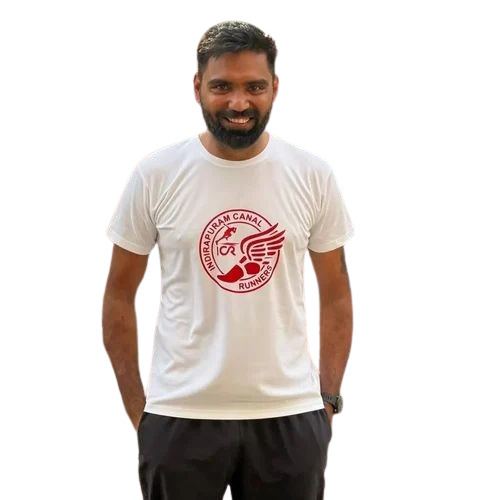 Printed T Shirt - Cotton, Various Sizes S-XL, Classic White Color | Lightweight, Breathable, 100% Pure, Very Good Quality, Short Sleeves, O-Neck Style