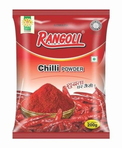 Red Chilli Powder 200 Gram - Teja Chilli | Grade A, Fresh Powder, Packaged in Packet, FSSAI Certified, Shelf Life of 12 Months, Contains Preservatives