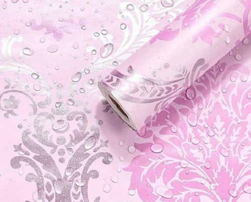 Royal Pink Peel And Stick Pvc Wallpaper