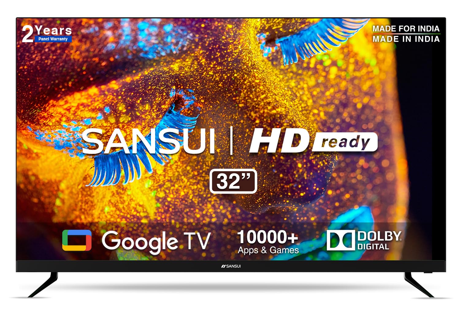 Sansui 32 Inch Hd Ready Smart A+ Led Google Tv - Color: Black