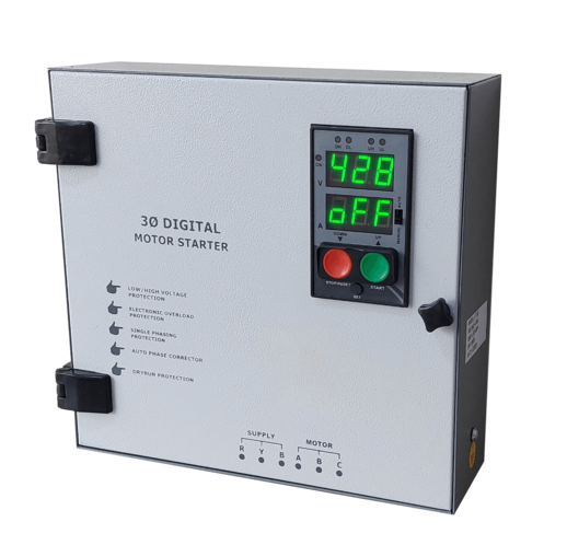 3 Phase Pump Control Panel - Base Material: Metal Base