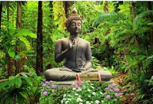 3D Buddha Nature Wall Paper - Various Sizes, Waterproof Material | Easy to Clean, Long Lasting Finish, Easy to Install, Tested for Quality Standards