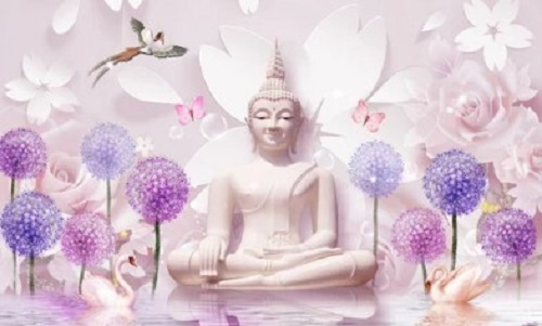 3D Decorative Buddha Wallpaper - Waterproof, Various Sizes Available | Easy to Clean, Long Lasting Finish, Easy to Install, Tested on Quality Standards