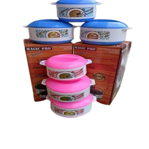 3pcs Plastic Casserole Set