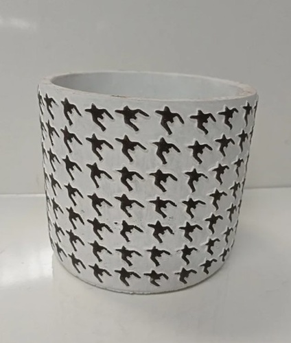 Decorative Ceramic Pot - Round, Color-All Pattern-Printed Glazing Finish | Customizable Design for Unique Interior Decor