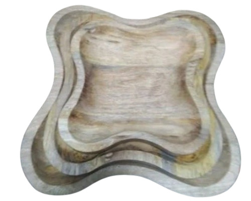 Fancy Wooden Tray - 14 Inch, Brown with Natural Finish | Customized with Logo, Antique Imitation Style, Unique Packaging Options