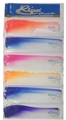 Household Hair Comb - Lightweight Durable Plastic , Versatile Design with Smooth Teeth, Flexible Use, No-Slip Grip, Easy to Clean, Color Variety