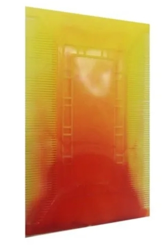 Plain Plastic Lice Comb - 4 Inch, Yellow & Orange | Lightweight, Durable, Smooth Teeth, Versatile Use, Flexible Design, Travel-Friendly, No-Slip Grip