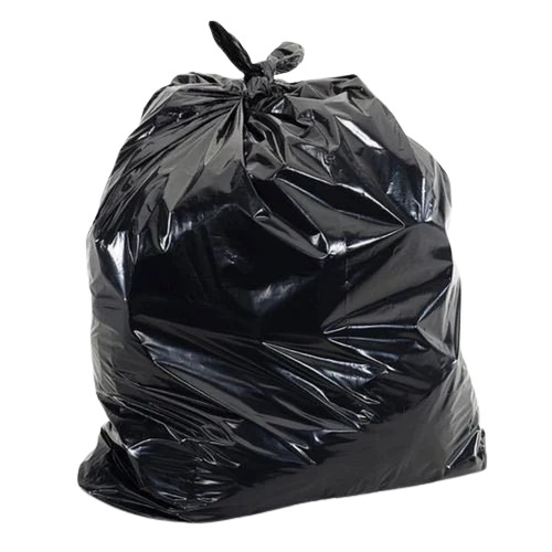 Plastic Garbage Bag - Customisable Size and Capacity 15 kg | Made from Durable LDPE, Black Color, Disposable Use