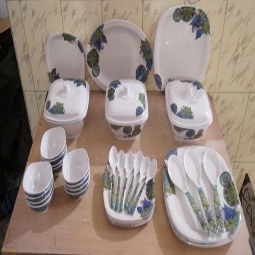 Square Dinner Set - 40 Piece Melamine Set | Custom Size Options, Vibrant Mixed Colors, Made in India