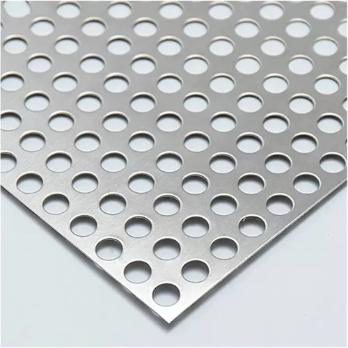 316 Stainless Steel Perforated Sheet - Durable, Corrosion Resistant, High Strength | Industrial Application, Silver, Plate Shape, Steel Plate Type