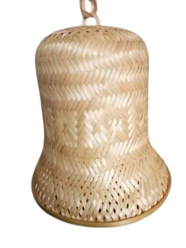Bamboo Bell Lamp - Handwoven Bamboo Round Shape Brown Color | Cultural Significance Easy to Clean Flexible Styling Minimalist Design Timeless Appeal