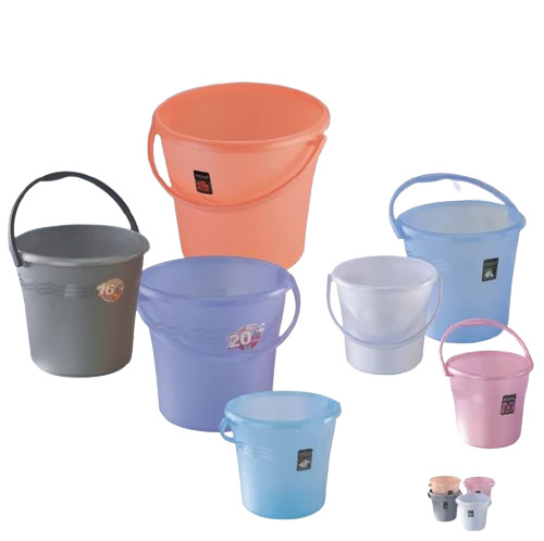 Bathroom Bucket - Multi Color Plastic, Size 3 Ltr To 25 Ltr | Versatile and Durable for Everyday Use