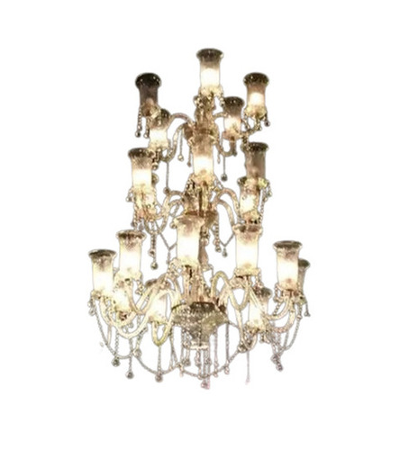 Chandelier - Glass Construction, Standard Size, Glossy Finish | High Energy Efficiency, Shock & Heat Resistant, Easy to Install